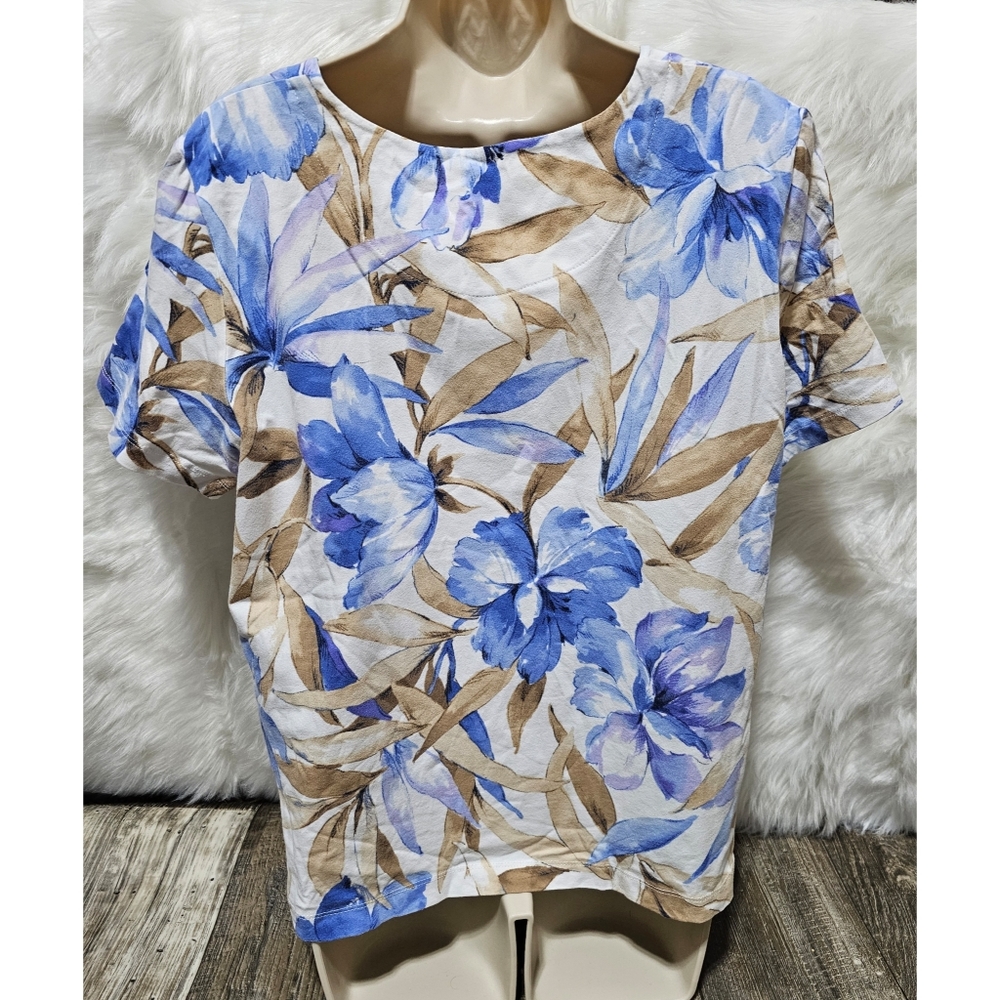 NWOT Women's Alfred Dunner Floral Blouse - Picture 3 of 6